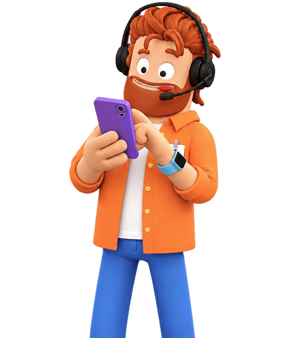 Timmo scrollt op zijn smartphone