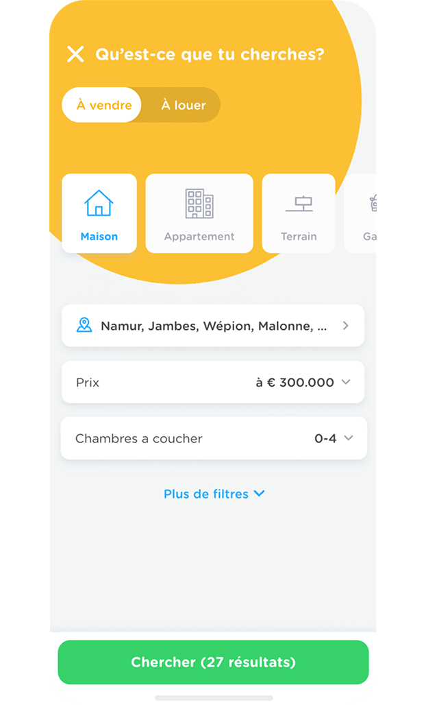 L'app Zimmo envoie des notifications sur votre smartphone lorsque de nouvelles biens sont mises en ligne. L'app Zimmo envoie des notifications sur votre smartphone lorsque de nouvelles biens sont mises en ligne.