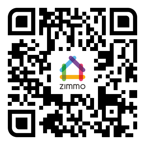 Code QR avec lequel vous pouvez télécharger l'application Zimmo. Code QR avec lequel vous pouvez télécharger l'application Zimmo.