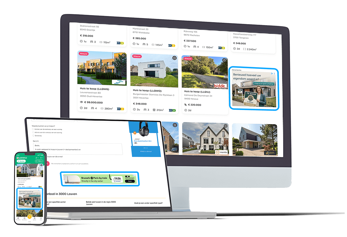 Adverteer met display-advertenties op Zimmo