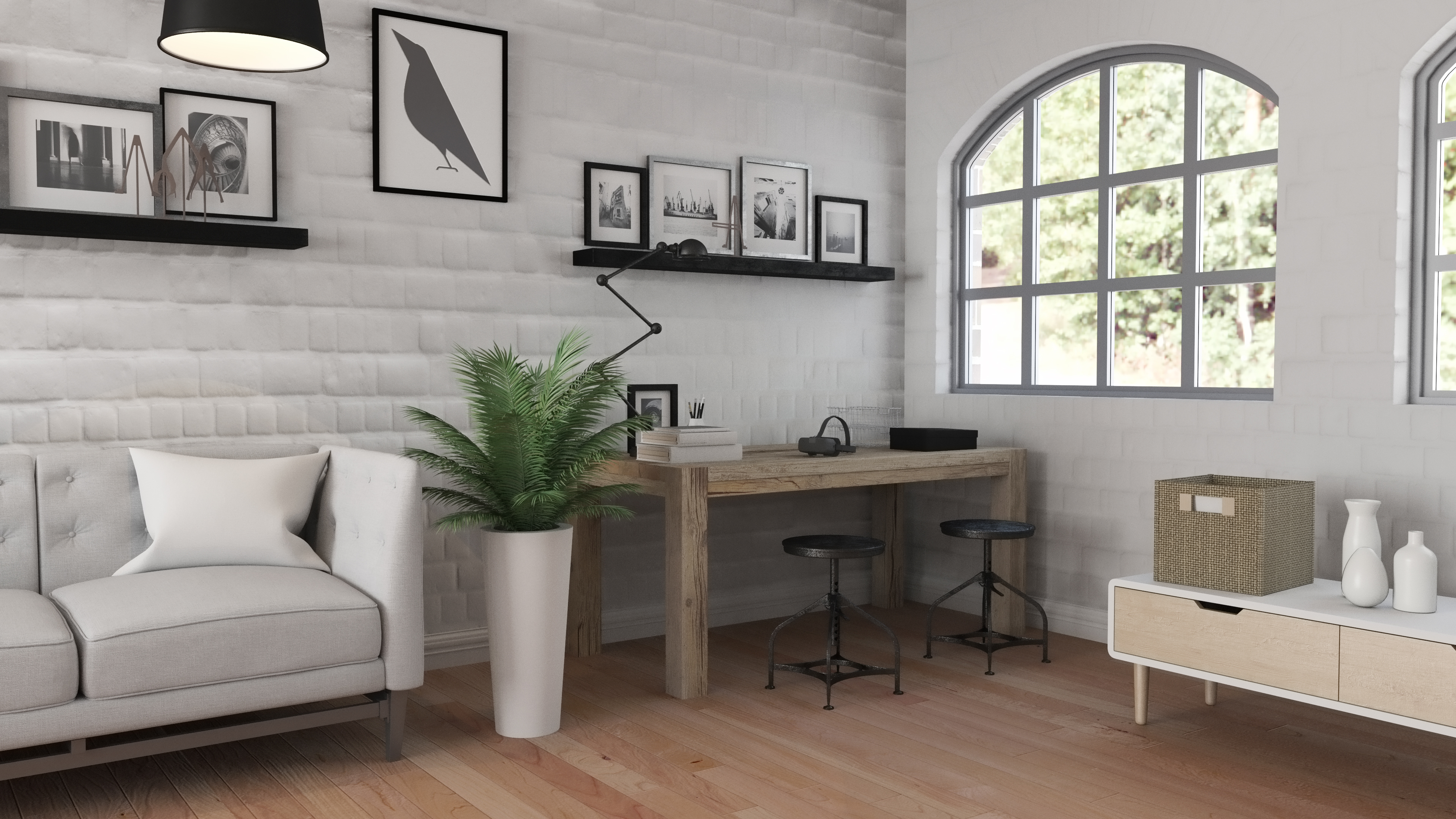 3D modern office interior