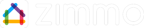 Zimmo logo - Te gebruiken bij: donkere achtergrondkleur